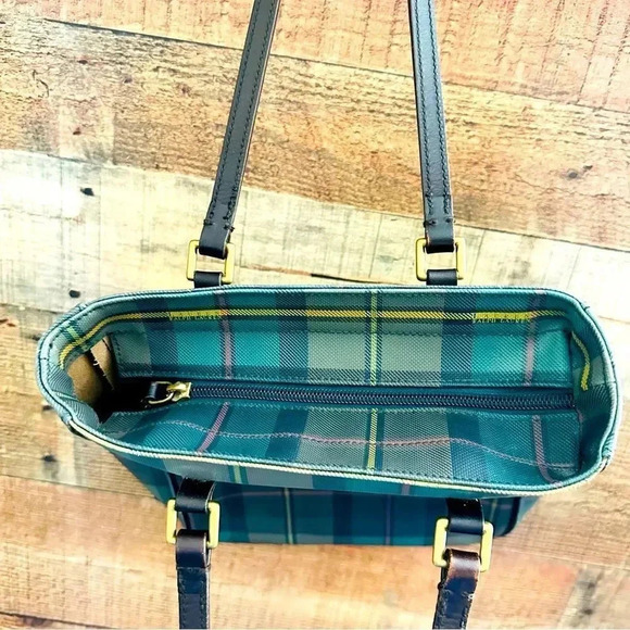 Rare Y2K Vintage Ralph Lauren Coated Canvas Leather Shoulder/Tote Bag - Picture 4 of 13